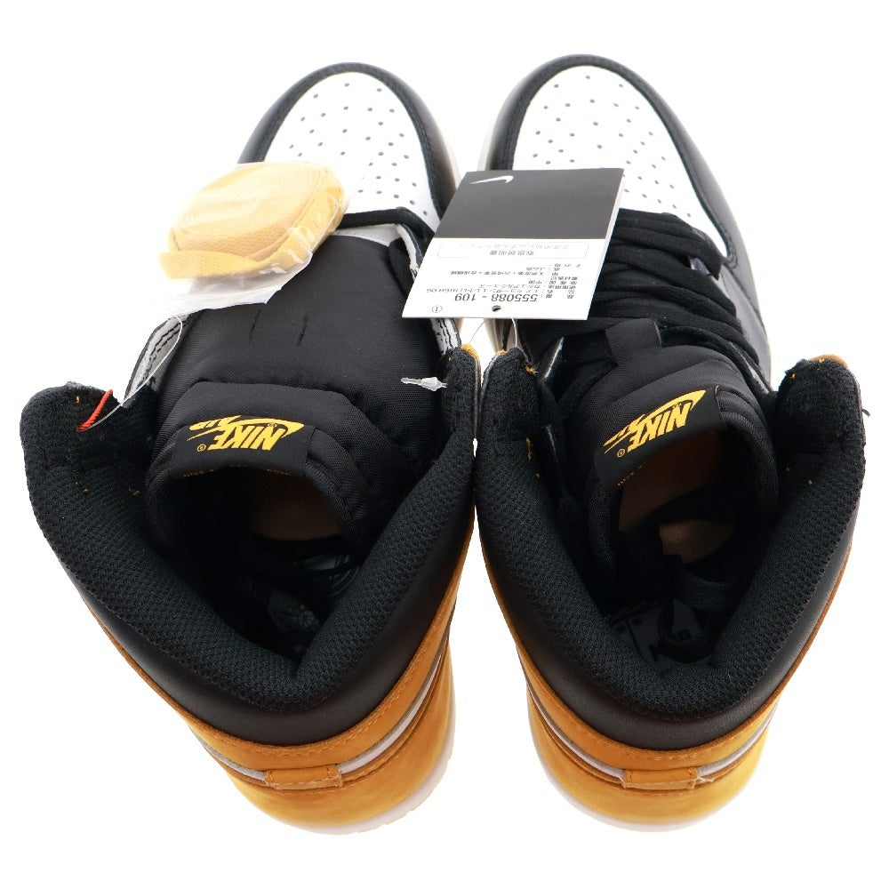 NIKE(ナイキ) AIR JORDAN 1 RETRO HIGH OG YELLOW OCHRE エアジョーダン1 イエローオークル ハイカットスニーカー ホワイト/イエロー US9/27cm 555088-109
