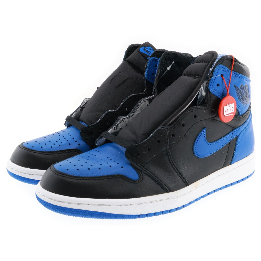 NIKE(ナイキ) AIR JORDAN 1 RETRO HIGH OG ROYAL エア ジョーダン 1 ハイ ロイヤル 2017 ハイカットスニーカーブラック/ブルー US9/27cm 555088-007