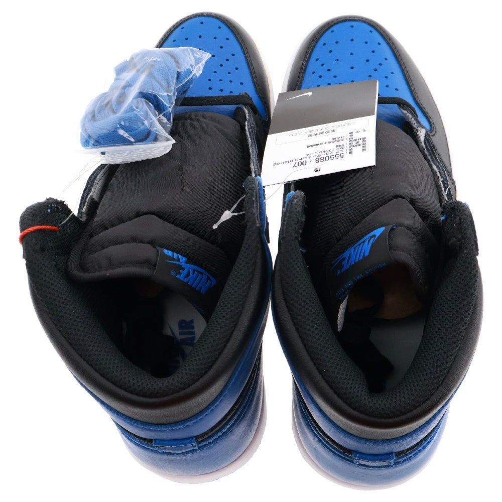NIKE(ナイキ) AIR JORDAN 1 RETRO HIGH OG ROYAL エア ジョーダン 1 ハイ ロイヤル 2017 ハイカットスニーカーブラック/ブルー US9/27cm 555088-007