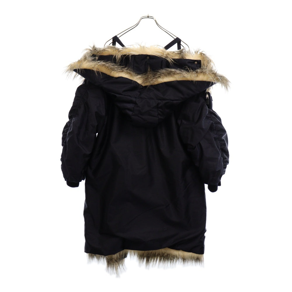 PRADA(プラダ) 21AW Oversize Re-Nylon オーバーサイズ リナイロン ファー トレンチコート レインコート ネイビー レディース 29Y995 S212 1ZYK