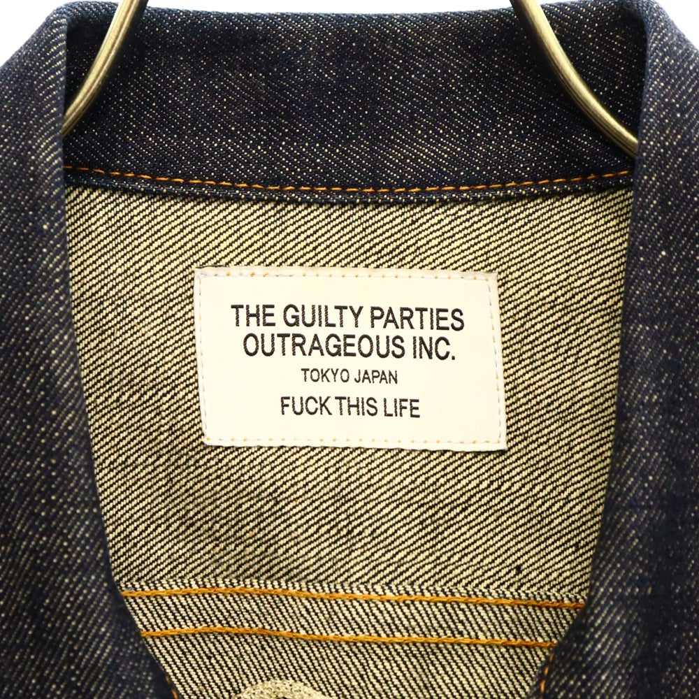 WACKO MARIA(ワコマリア) DENIM JKT バックロゴ デニム トラッカー ジャケット インディゴ