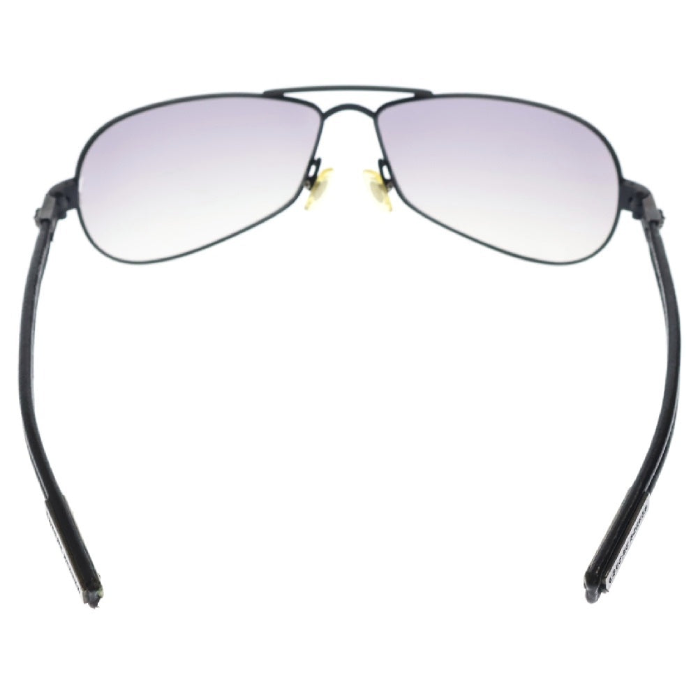 CHROME HEARTS(クロムハーツ) RED RIOT CHプラスレザーテンプル カラーレンズ ティアドロップ サングラス アイウェア 眼鏡 ブラック/シルバー