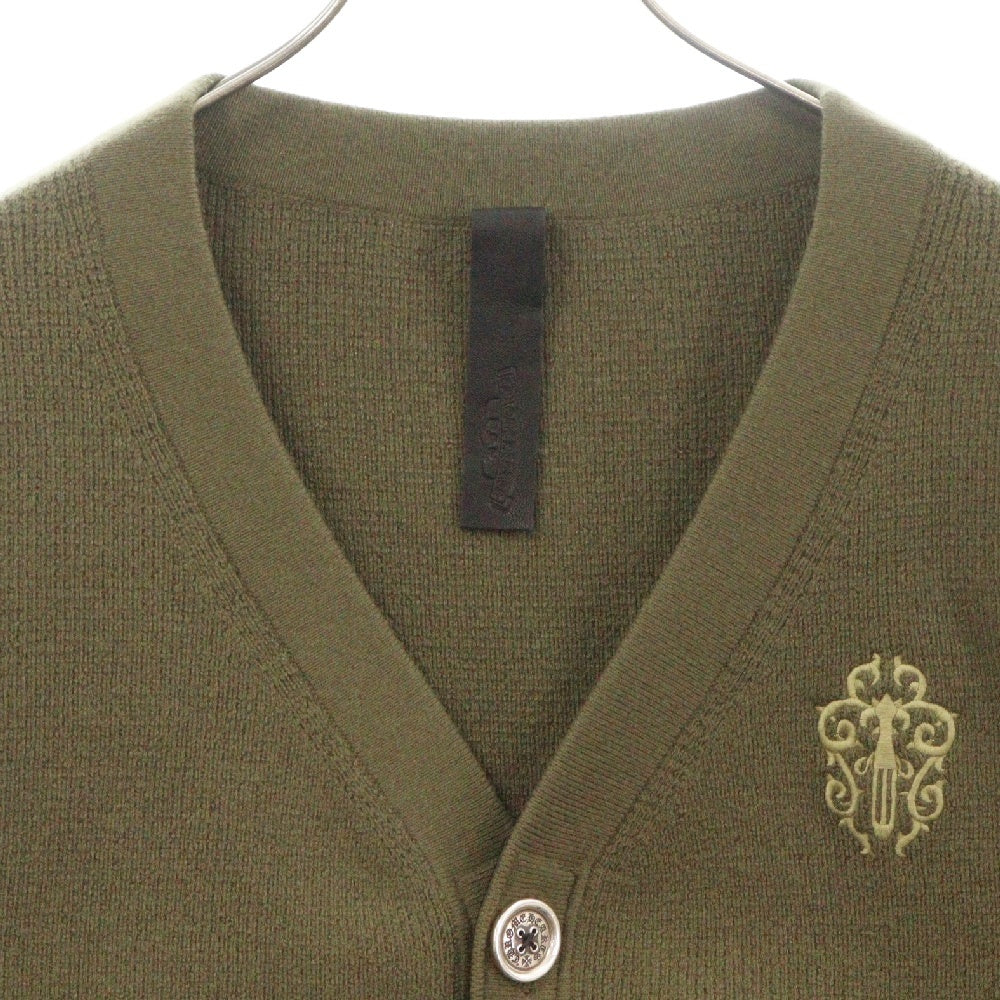 CHROME HEARTS(クロムハーツ) SWTR U REGULATOR CARDI ニットサーマル カシミア ヴァインダガー カーディガン セーター カーキ