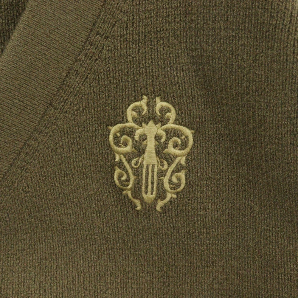 CHROME HEARTS(クロムハーツ) SWTR U REGULATOR CARDI ニットサーマル カシミア ヴァインダガー カーディガン セーター カーキ