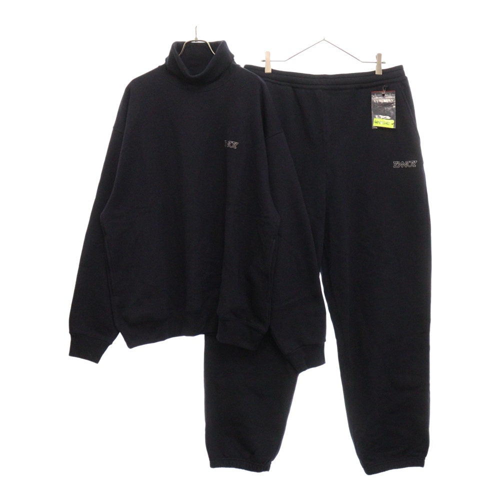 ENNOY(エンノイ) 24AW エレクトリック ロゴ タートルネック トレーナー ロングパンツ セットアップ  AW24BRENCT05NTL/AW24BRENPT07NTL
