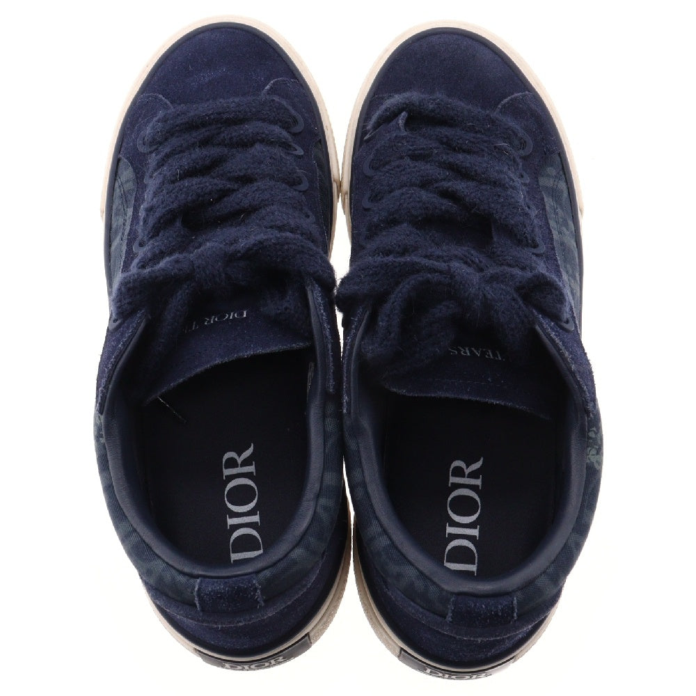 DIOR(ディオール) 23AW ×DENIM TEARS B33 Sneakers デニムティアーズ オブリーク総柄 ローカットスニーカーシューズ ネイビー