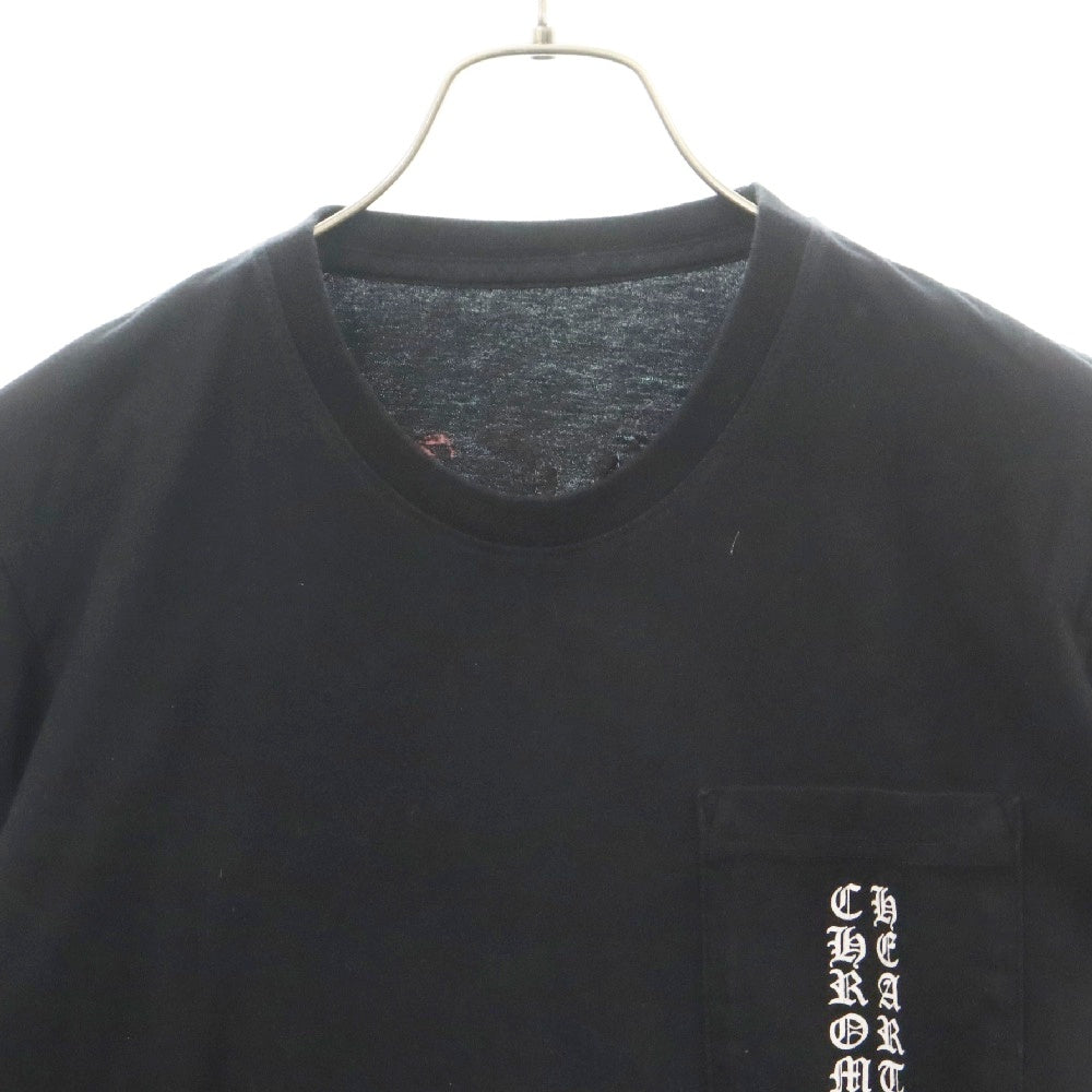 CHROME HEARTS(クロムハーツ) FUCK YOU USA STRIPE LOGO L/S TEE ファックユー ネオン ストライプロゴ クルーネック 長袖Tシャツ カットソー ブラック/ピンク