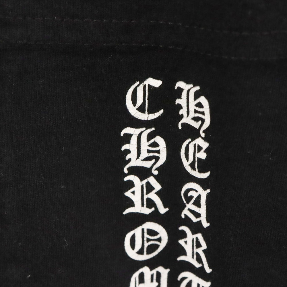 CHROME HEARTS(クロムハーツ) FUCK YOU USA STRIPE LOGO L/S TEE ファックユー ネオン ストライプロゴ クルーネック 長袖Tシャツ カットソー ブラック/ピンク