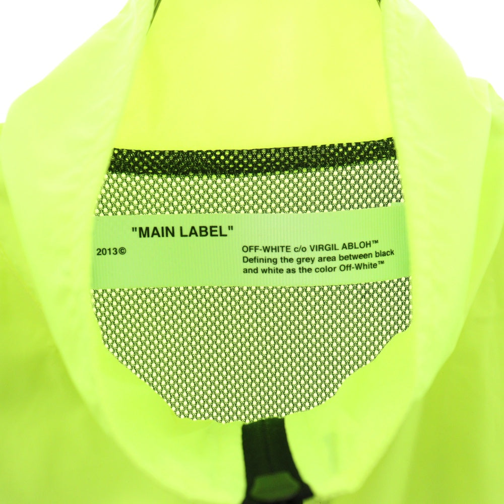 OFF-WHITE(オフホワイト) 19SS Nylon Tracktop ナイロン トラックトップ ジップアップ ジャケット ネオンイエロー OMBD010S19D16001