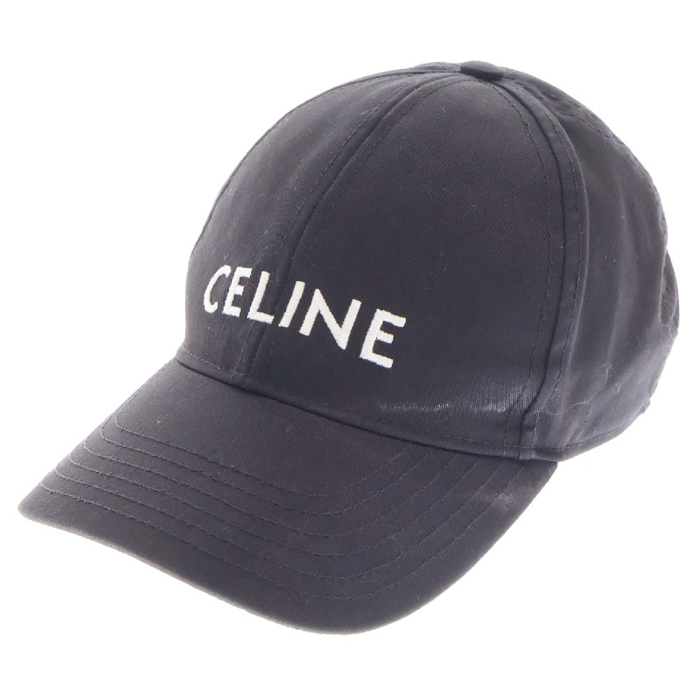 CELINE(セリーヌ) BASEBALL CAP ロゴ刺繍 ベースボールキャップ ブラック 2AUA1242N