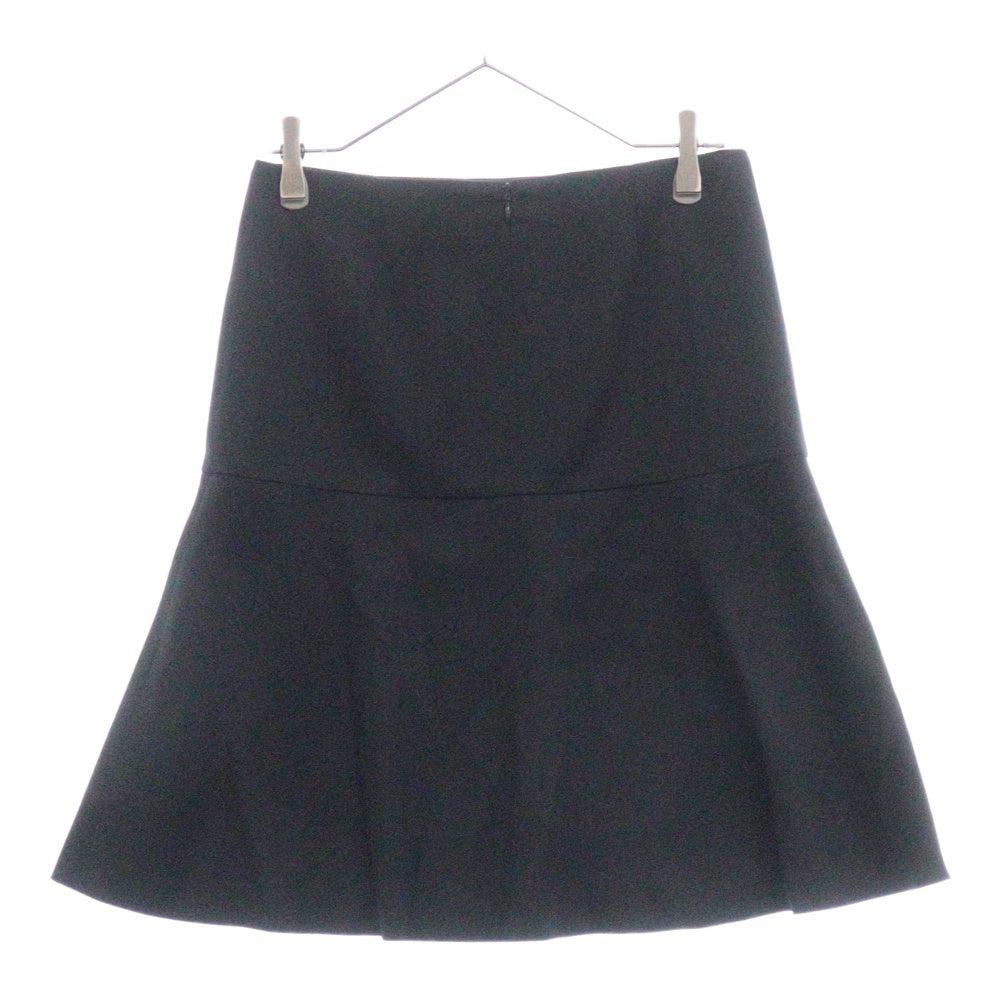 CELINE(セリーヌ) バッグジップ ウール フレア スカート ブラック レディース