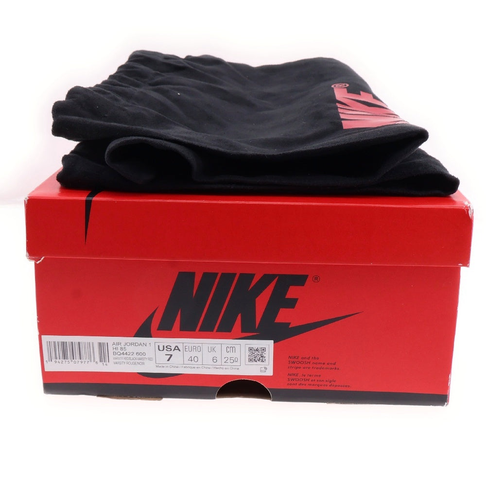 NIKE(ナイキ) AIR JORDAN 1 HI 85 VARSITY RED エアジョーダン1 バーシティレッド ハイカットスニーカー ブラック/レッド BQ4422-600 US7/25cm