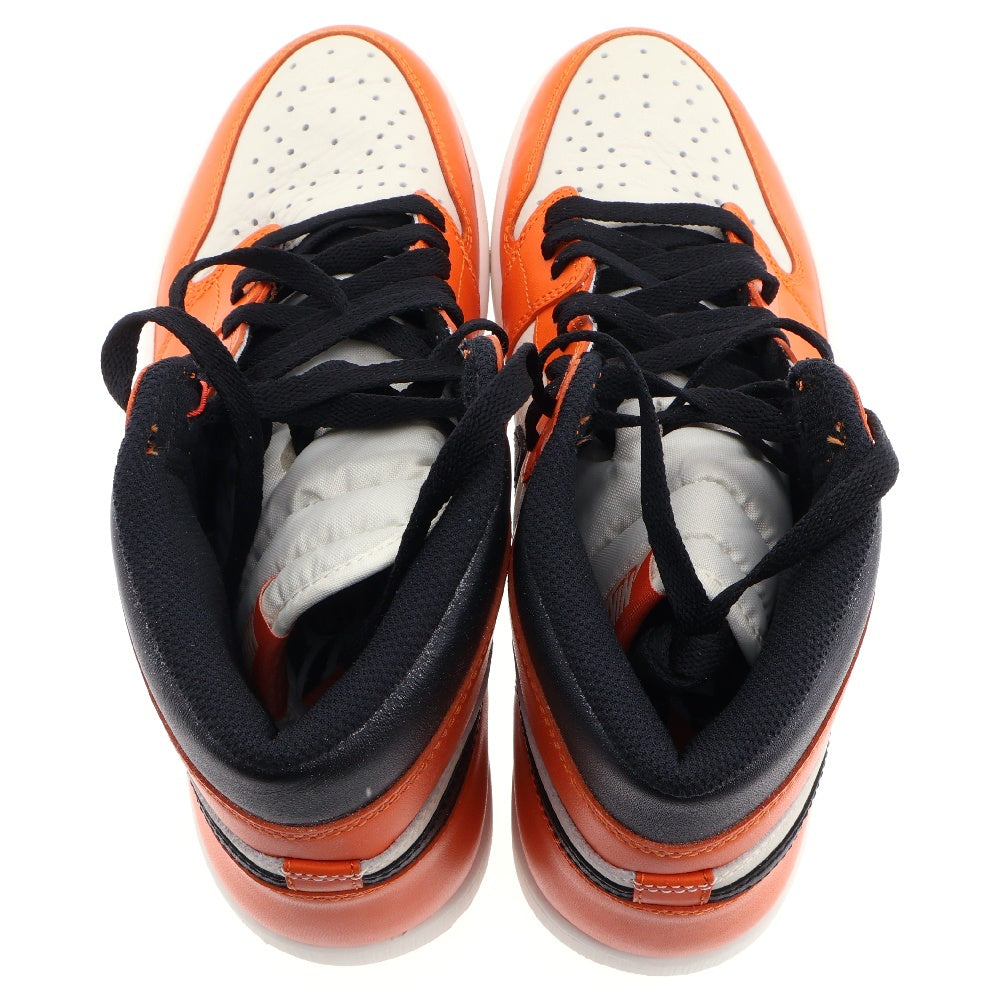 NIKE(ナイキ) AIR JORDAN1 RETRO HIGH エアジョーダン シャッタードバックボード ハイカットスニーカー オレンジ/ホワイト 555088-113 US10.5/28.5cm