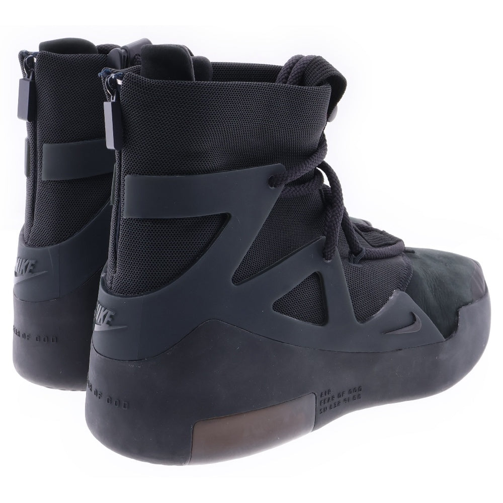 NIKE(ナイキ) × Fear Of God AIR FEAR OF GOD 1 Triple Black フィア オブ ゴッド エア 1 トリプルブラック ハイカットスニーカー AR4237-005 US7/25cm