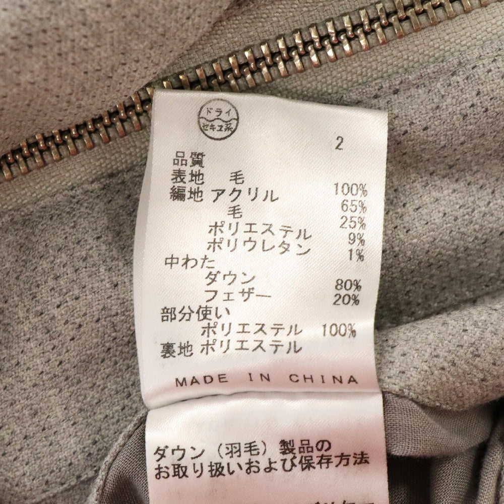 Calvin Klein(カルバンクライン) Down Jacket ジップアップ ダウンジャケット グレー 381-5.CCC.CB