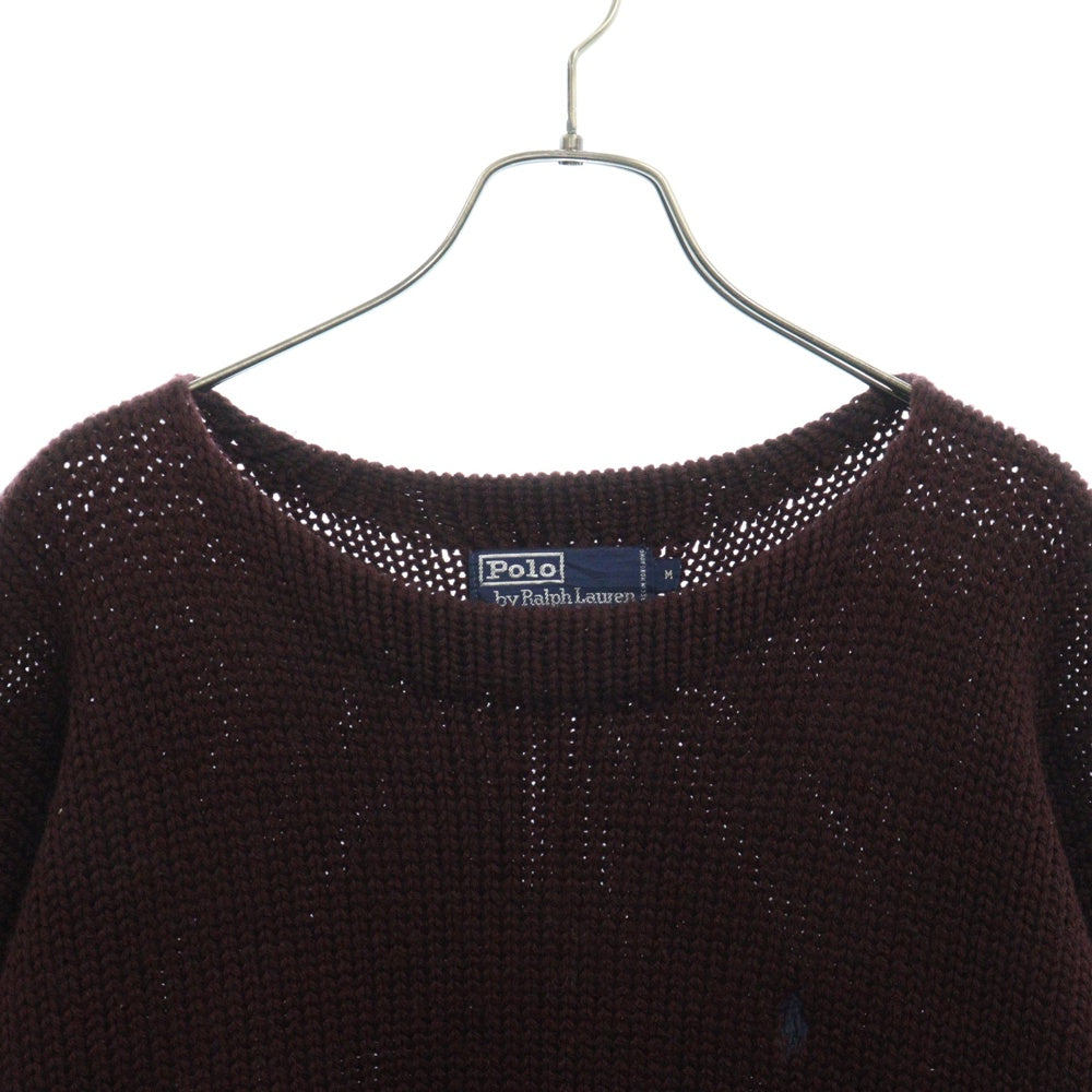 Polo by Ralph Lauren (ポロバイラルフローレン) ポニー刺繍 ウール ニット セーター ボルドー