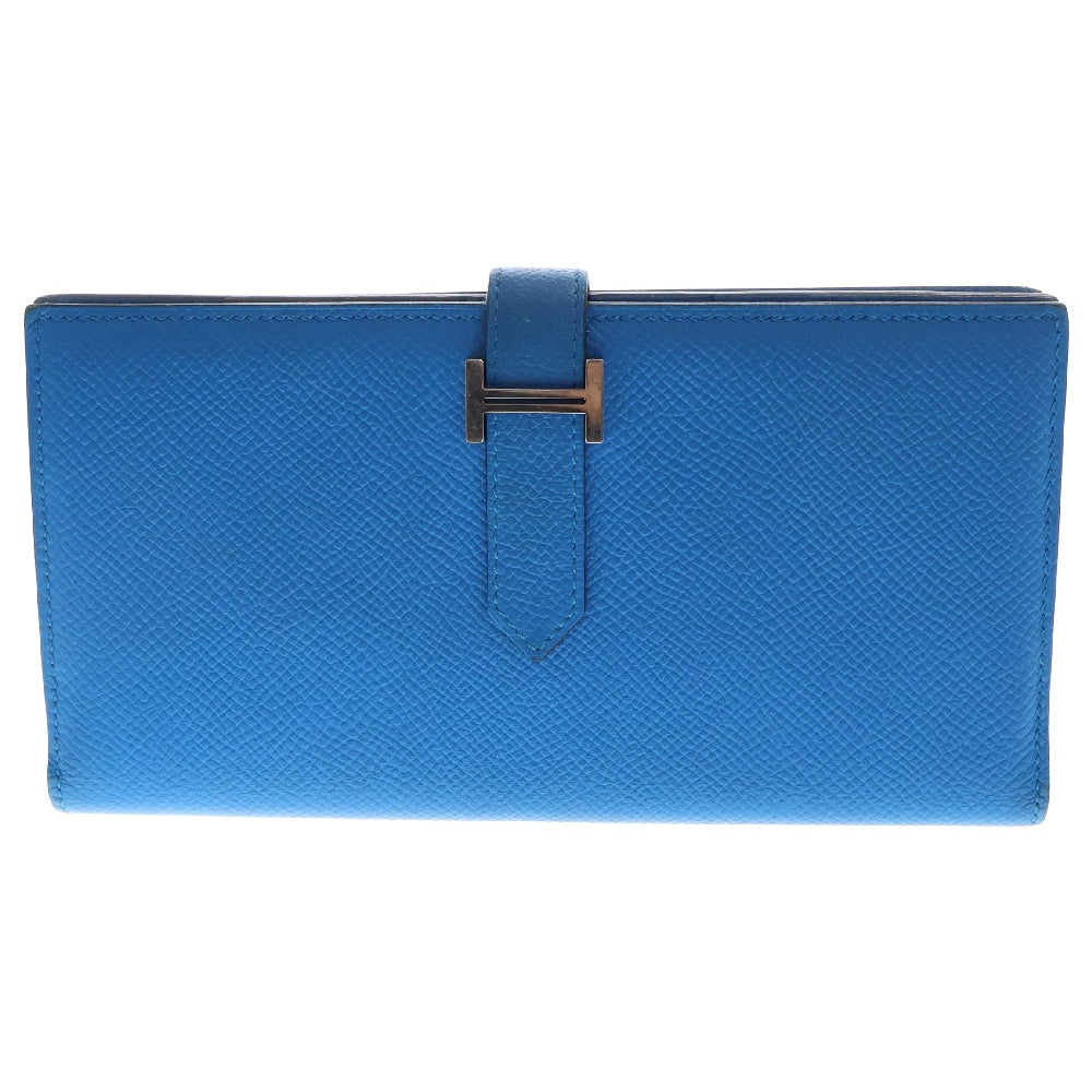 HERMES(エルメス) ベアン SV金具 A刻印 長財布 ウォレット ブルー