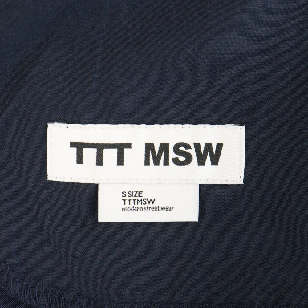 TTT_MSW(ティーモダンストリートウェア) 20AW センタープレス スラックス ロングパンツ ネイビー TTT-PT03