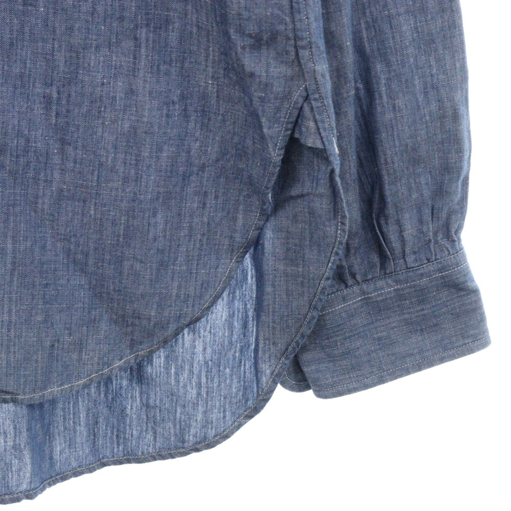 Needles(ニードルス) Pinhole EDW Shirt - C/L Chambray カラー装飾 ロングスリーブ 長袖シャツ ライトブルー KP205
