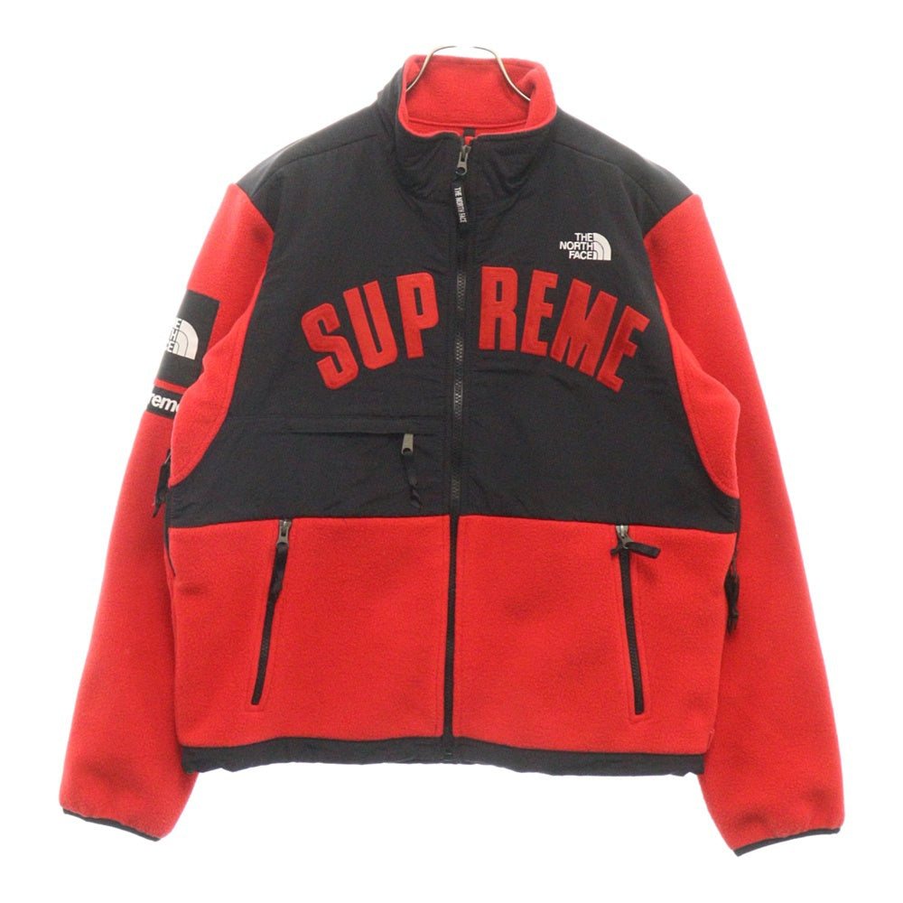 SUPREME(シュプリーム) 19SS ×THE NORTH FACE Arc Logo Denali Fleece Jacket ザノースフェイス アーチロゴ デナリ フリース ジャケット レッド/ブラック NA11903I