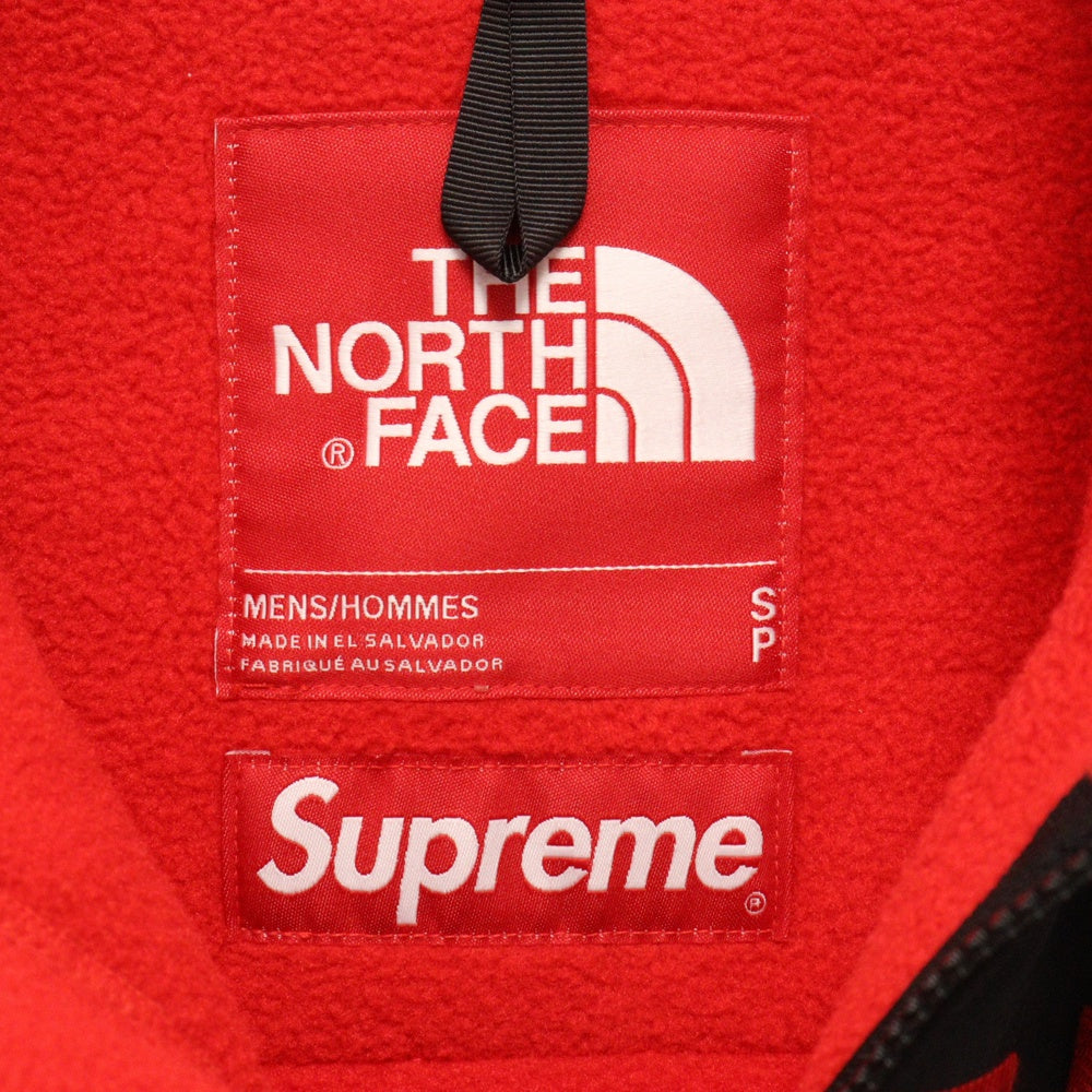 SUPREME(シュプリーム) 19SS ×THE NORTH FACE Arc Logo Denali Fleece Jacket ザノースフェイス アーチロゴ デナリ フリース ジャケット レッド/ブラック NA11903I