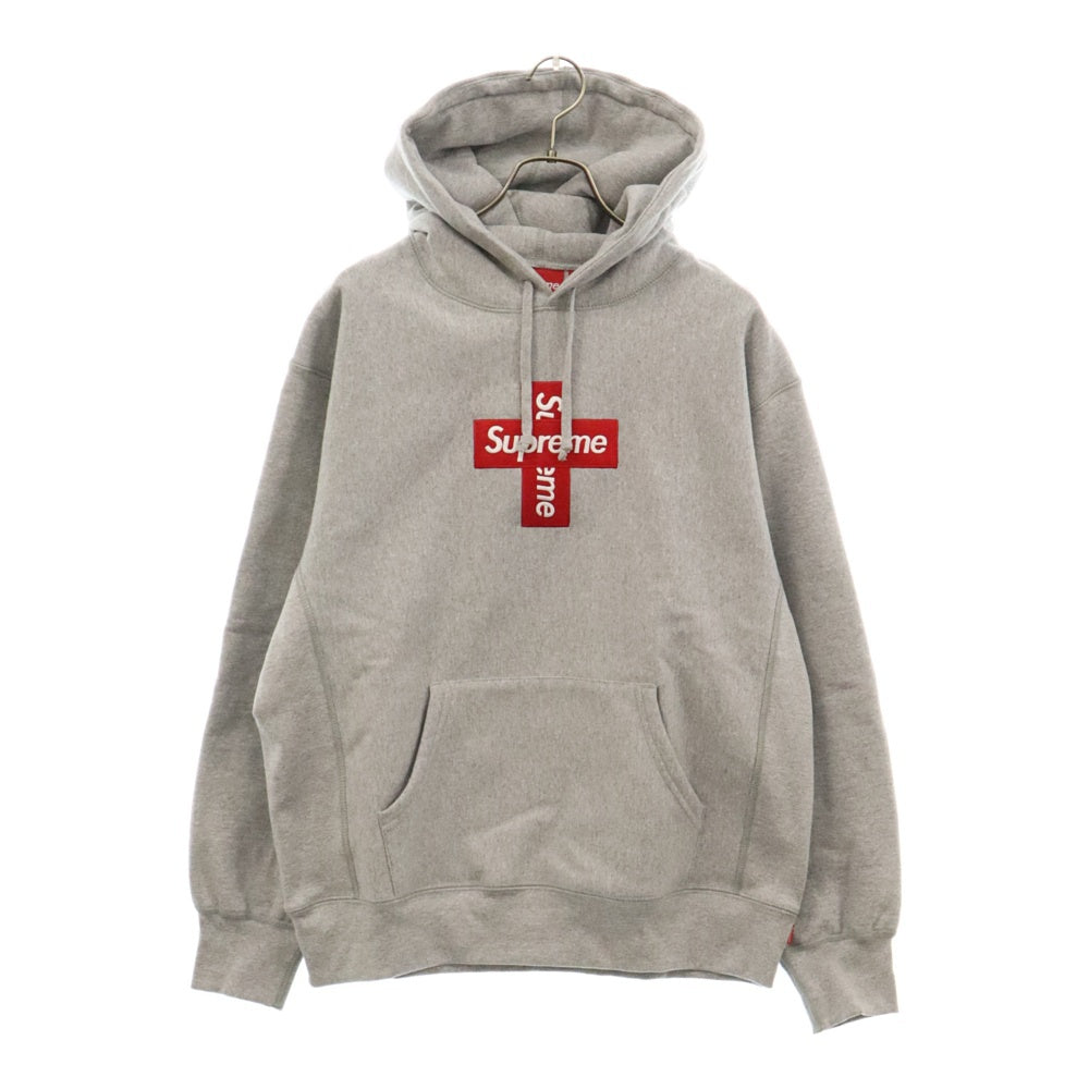 SUPREME(シュプリーム) 20AW Cross Box Logo Hooded Sweatshirt クロスボックスロゴ フーデッド スウェットシャツ プルオーバーパーカー グレー