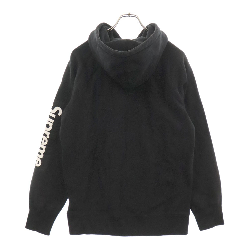 SUPREME(シュプリーム) 17SS Sleeve Patch Hooded Sweatshirt ロゴ スリーブパッチ スウェット プルオーバーパーカー ブラック