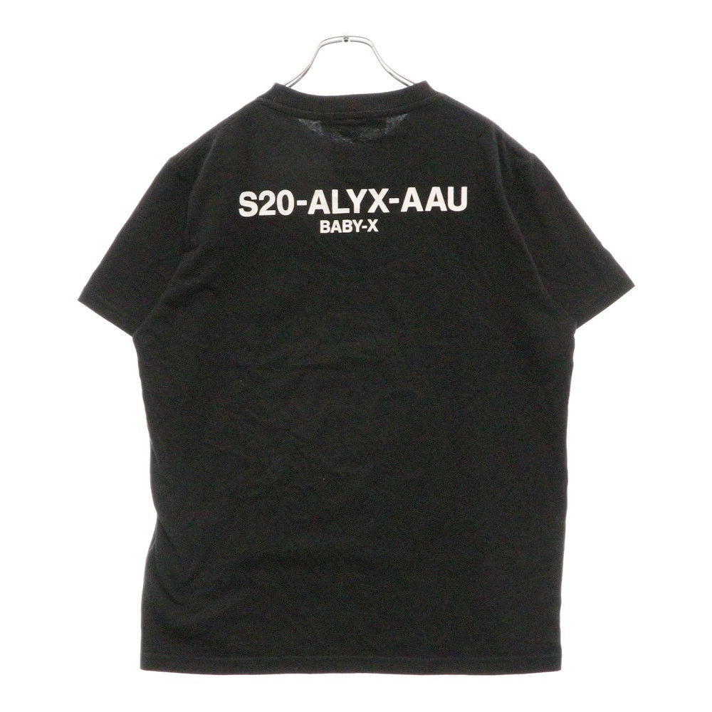1017 ALYX 9SM(アリクス) 20SS Visual Tee ロゴ プリント 半袖Tシャツ カットソー ブラック S20-ALYX-AAU