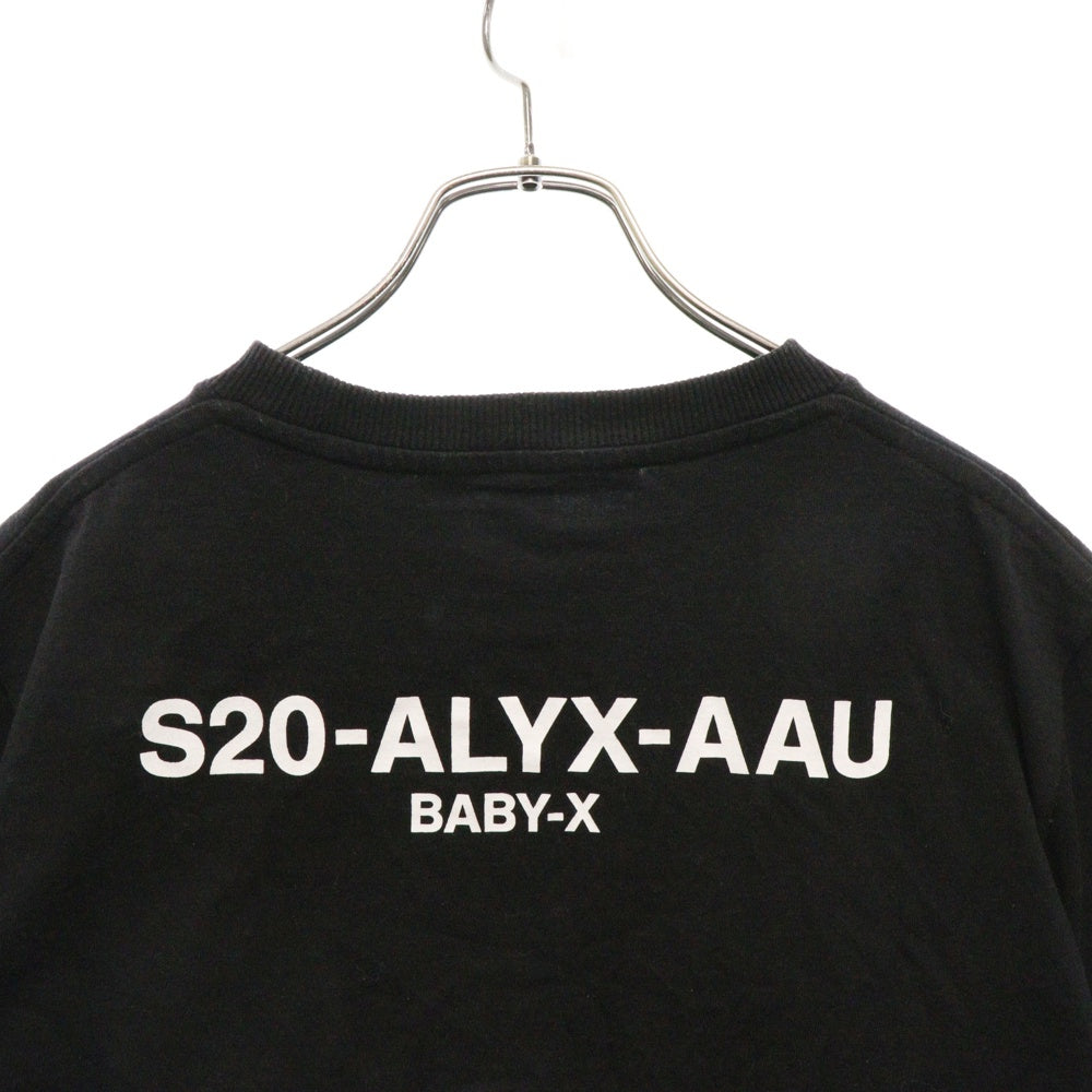 1017 ALYX 9SM(アリクス) 20SS Visual Tee ロゴ プリント 半袖Tシャツ カットソー ブラック S20-ALYX-AAU