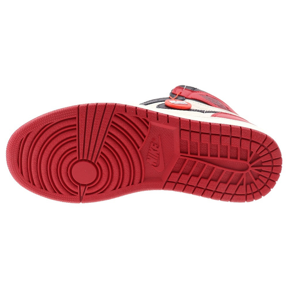 NIKE(ナイキ) AIR JORDAN 1 RETRO HIGH OG BRED TOE エアジョーダン ブレッドトゥ ハイカットスニーカー レッド/ブラック US8/26cm 555088-610
