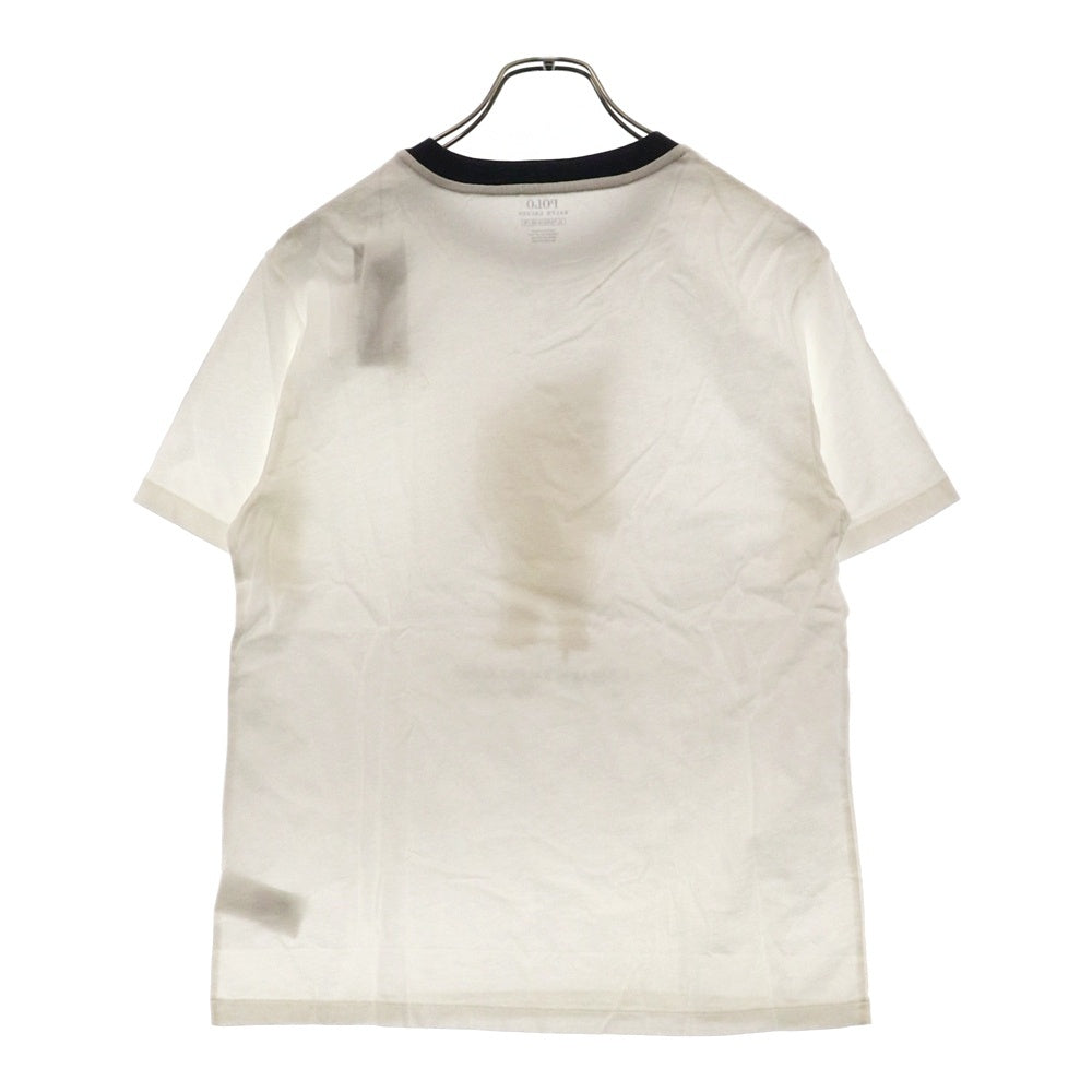 POLO RALPH LAUREN(ポロラルフローレン) Bear Tee ポロベア 星条旗プリント リンガー 半袖Tシャツ ホワイト