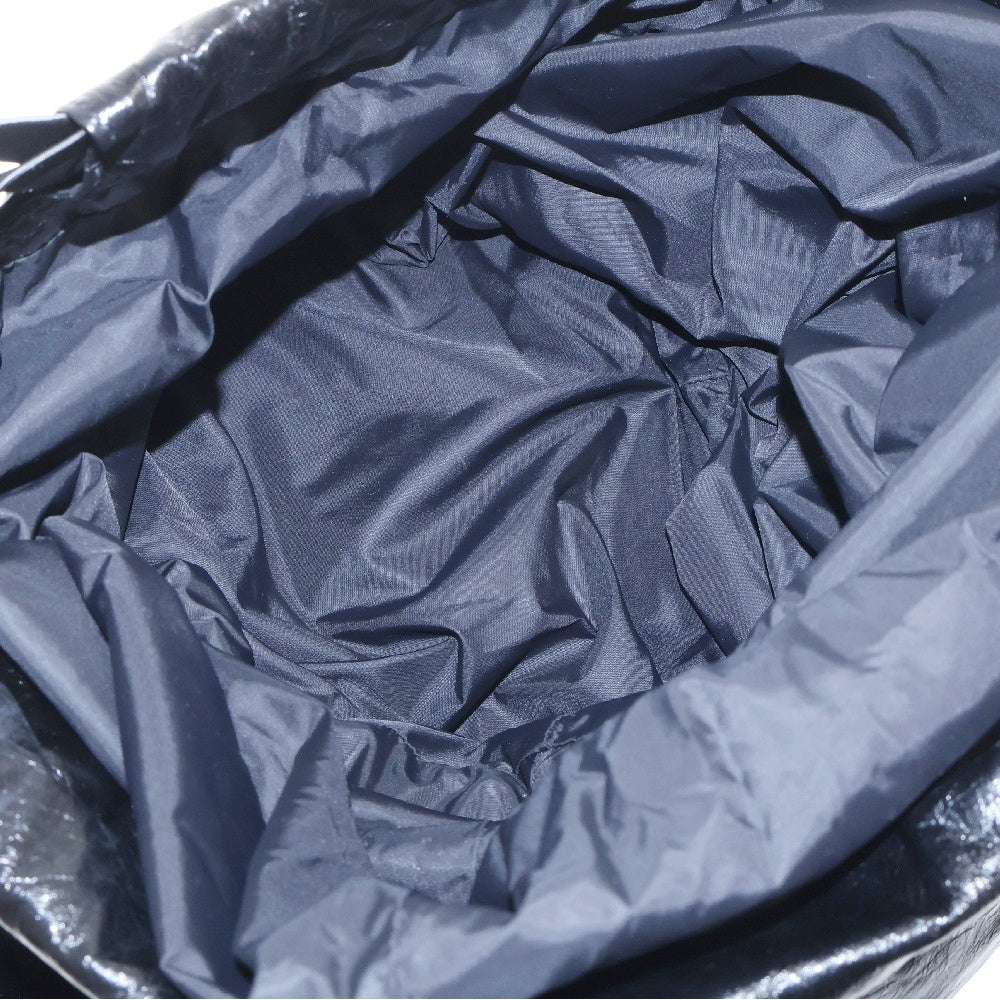 BALENCIAGA(バレンシアガ) 24SS TRASH BAG トラッシュバッグ レザー ショルダーバッグ ブラック 716897