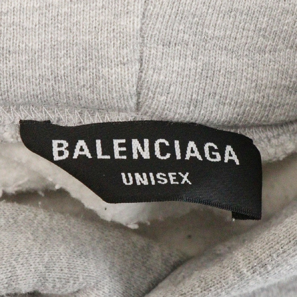 BALENCIAGA(バレンシアガ) 22SS SLIME HOODIE WIDE FIT スライムペイントロゴ プルオーバー スウェット パーカー ワイドフィット オーバーサイズ フーディー グレー 674986 TLVF2