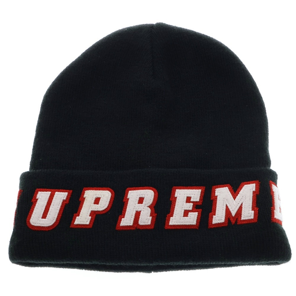 SUPREME(シュプリーム) 19SS Felt Logo Beanie フェルト ロゴ ニット帽 ビーニー ブラック