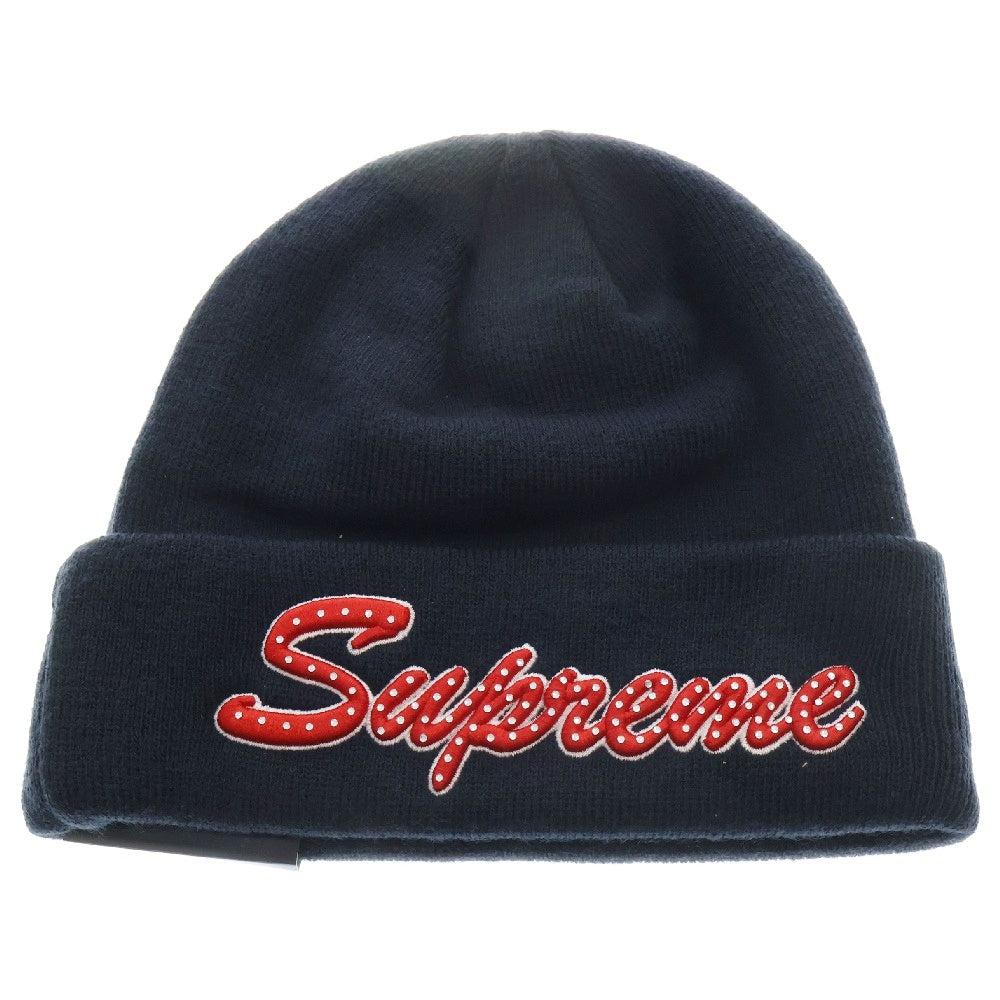 SUPREME(シュプリーム) 18AW NEW ERA Script Beanie スクリプトロゴニットビーニー ネイビー