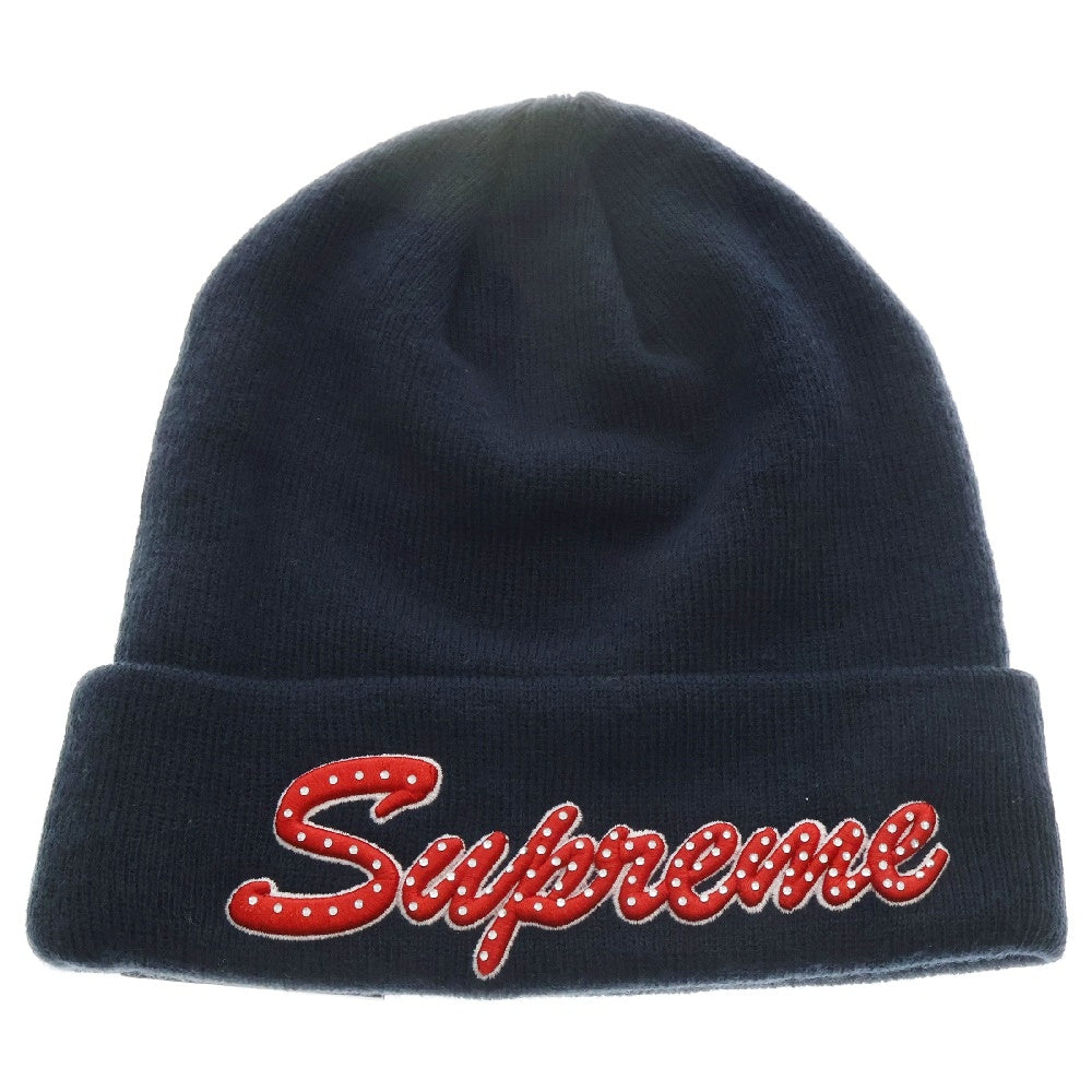 SUPREME(シュプリーム) 18AW NEW ERA Script Beanie スクリプトロゴニットビーニー ネイビー
