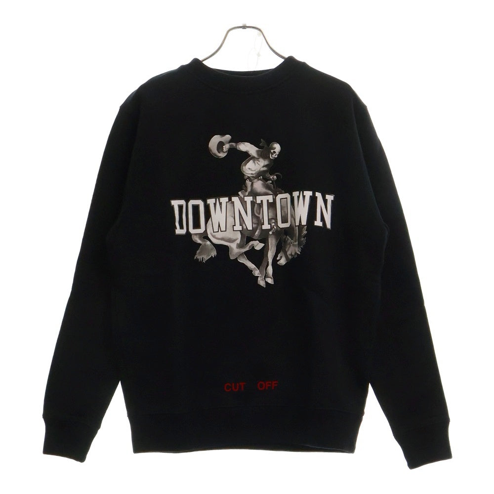 OFF-WHITE(オフホワイト) DOWNTOWN SCULL スカル プリント スウェット トレーナー ブラック