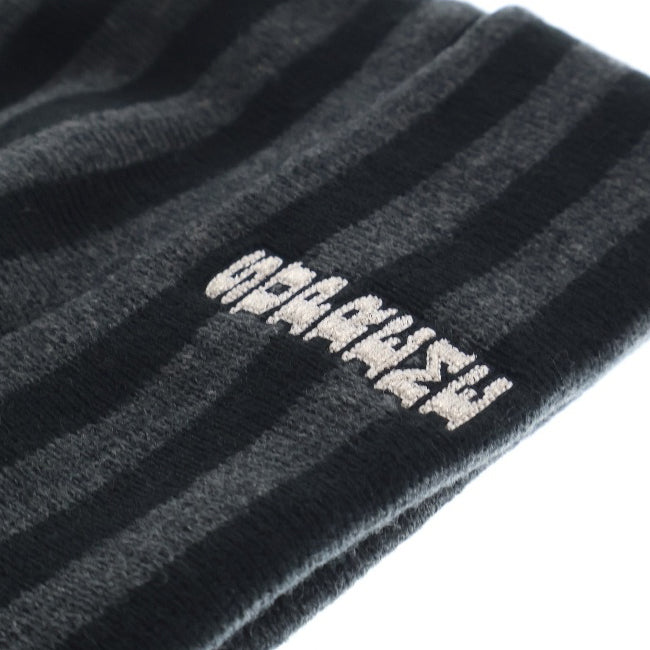 SUPREME(シュプリーム) 16AW VERTICAL LOGO STRIPED BEANIE バーティカルロゴ ストライプニットビーニー ブラック ボーダー