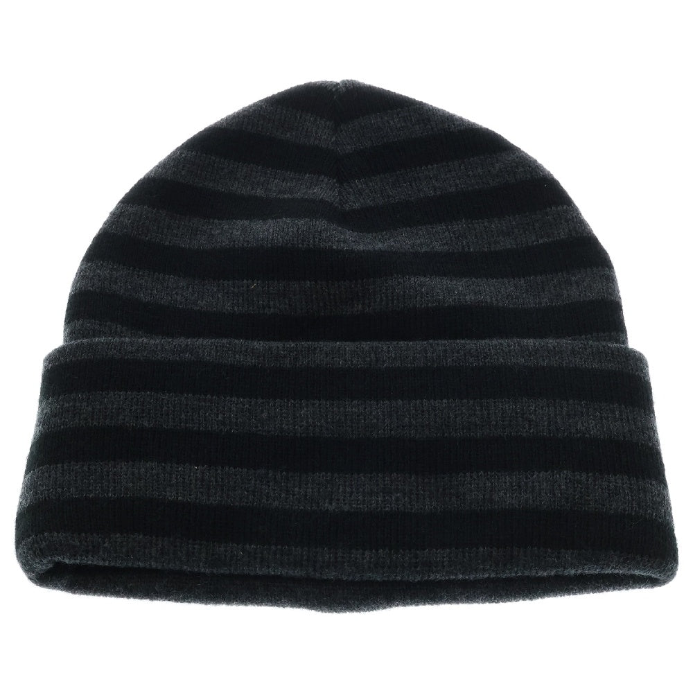 SUPREME(シュプリーム) 16AW VERTICAL LOGO STRIPED BEANIE バーティカルロゴ ストライプニットビーニー ブラック ボーダー
