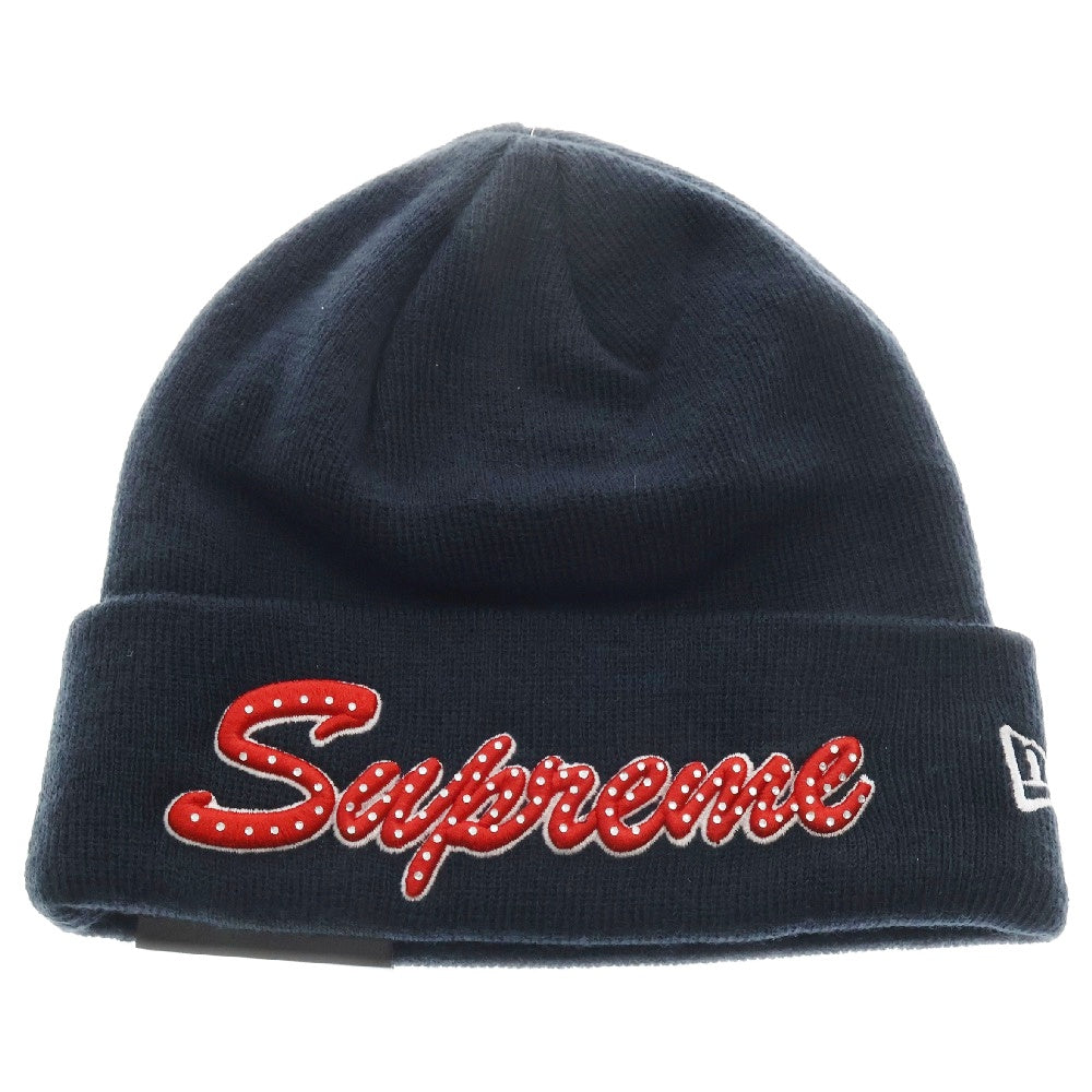 SUPREME(シュプリーム) 18AW NEW ERA Script Beanie スクリプトロゴニットビーニー ネイビー
