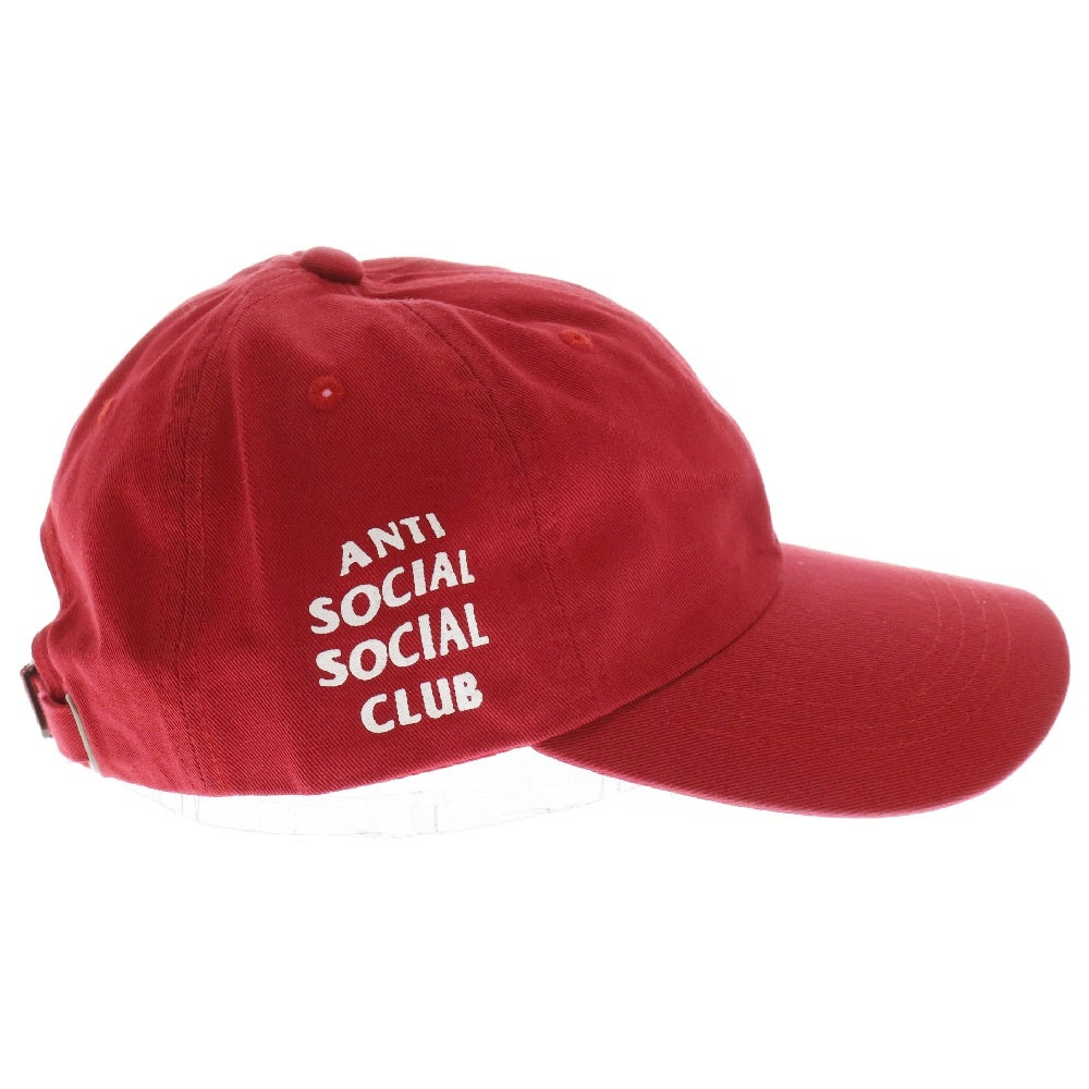 ANTI SOCIAL SOCIAL CLUB(アンチソーシャルソーシャルクラブ) サイドロゴプリント キャップ 帽子 レッド