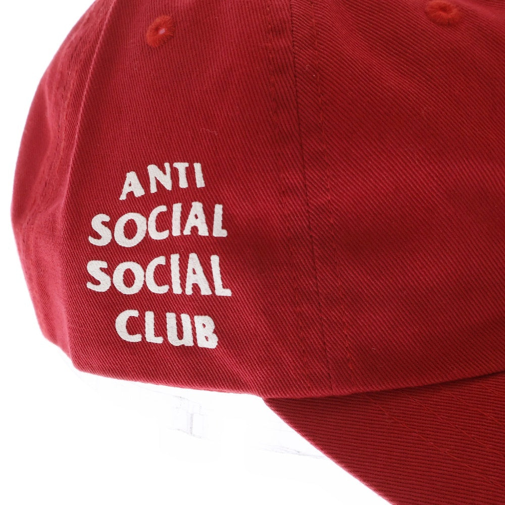 ANTI SOCIAL SOCIAL CLUB(アンチソーシャルソーシャルクラブ) サイドロゴプリント キャップ 帽子 レッド
