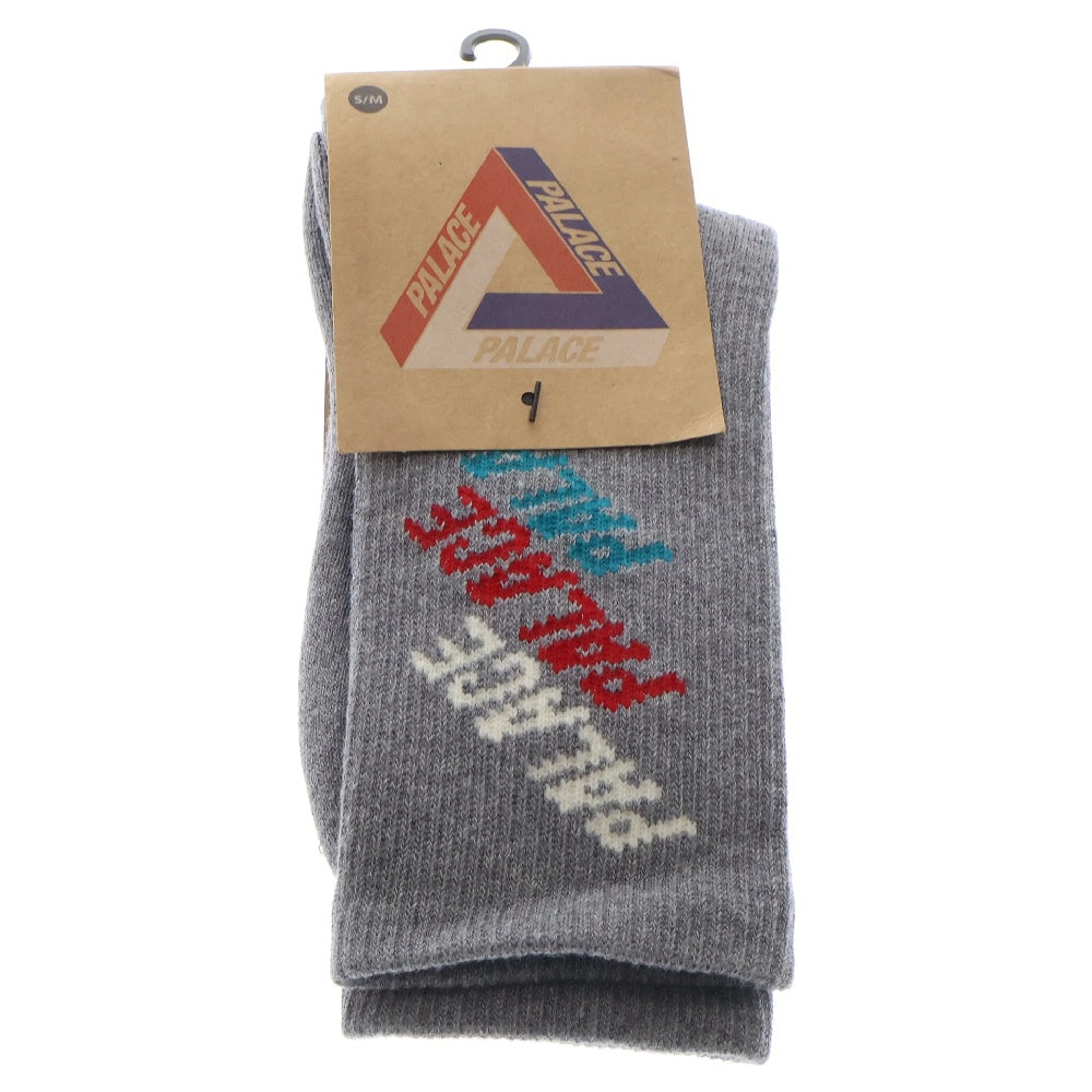 Palace Skateboards(パレススケートボーズ) REPEAT FONT SOCK リピート フォント ソックス 靴下 グレー