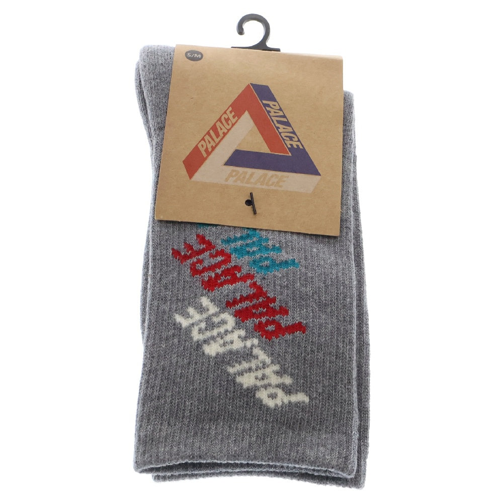 Palace Skateboards(パレススケートボーズ) REPEAT FONT SOCK リピート フォント ソックス 靴下 グレー