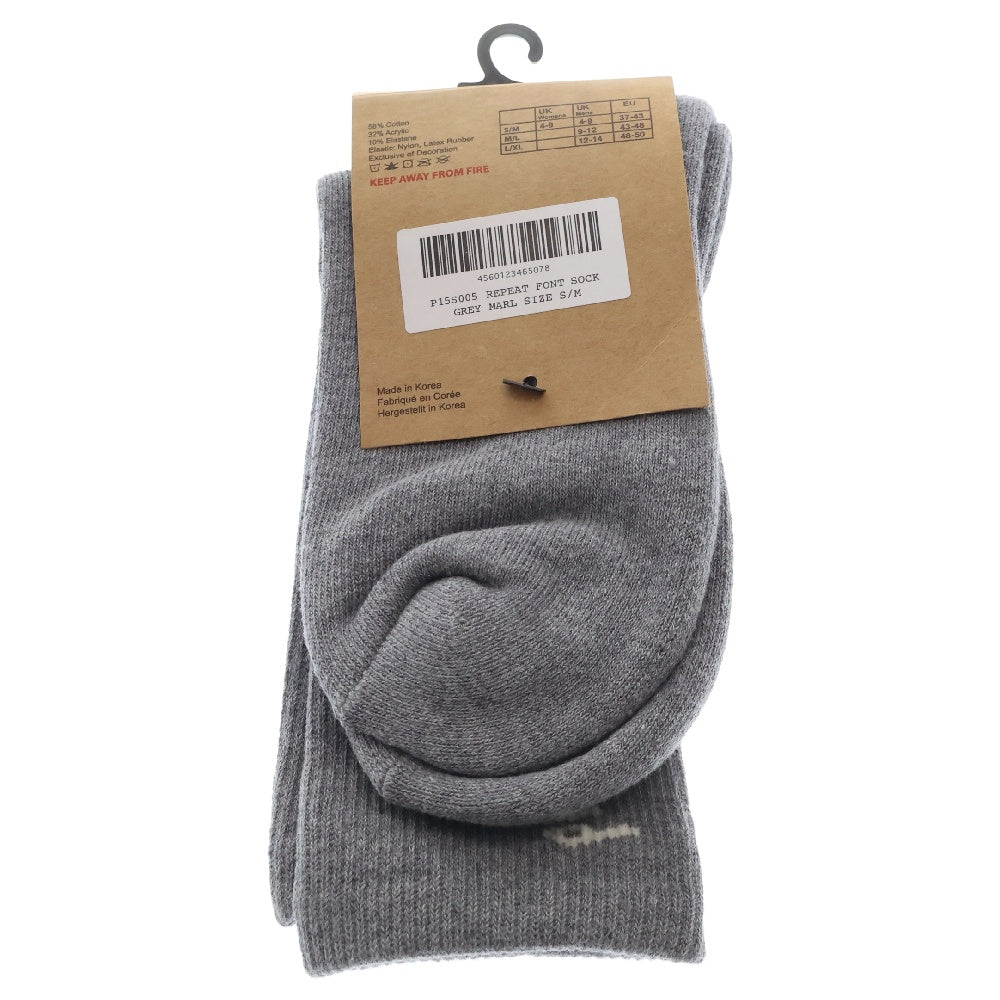 Palace Skateboards(パレススケートボーズ) REPEAT FONT SOCK リピート フォント ソックス 靴下 グレー