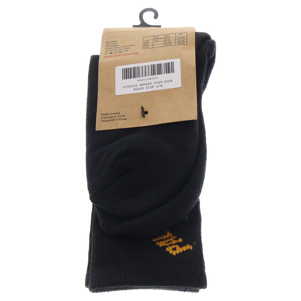 Palace Skateboards(パレススケートボーズ) REPEAT FONT SOCK リピート フォント ソックス 靴下 ブラック