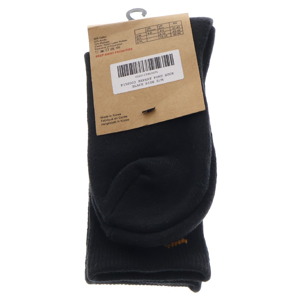 Palace Skateboards(パレススケートボーズ) REPEAT FONT SOCK リピート フォント ソックス 靴下 ブラック