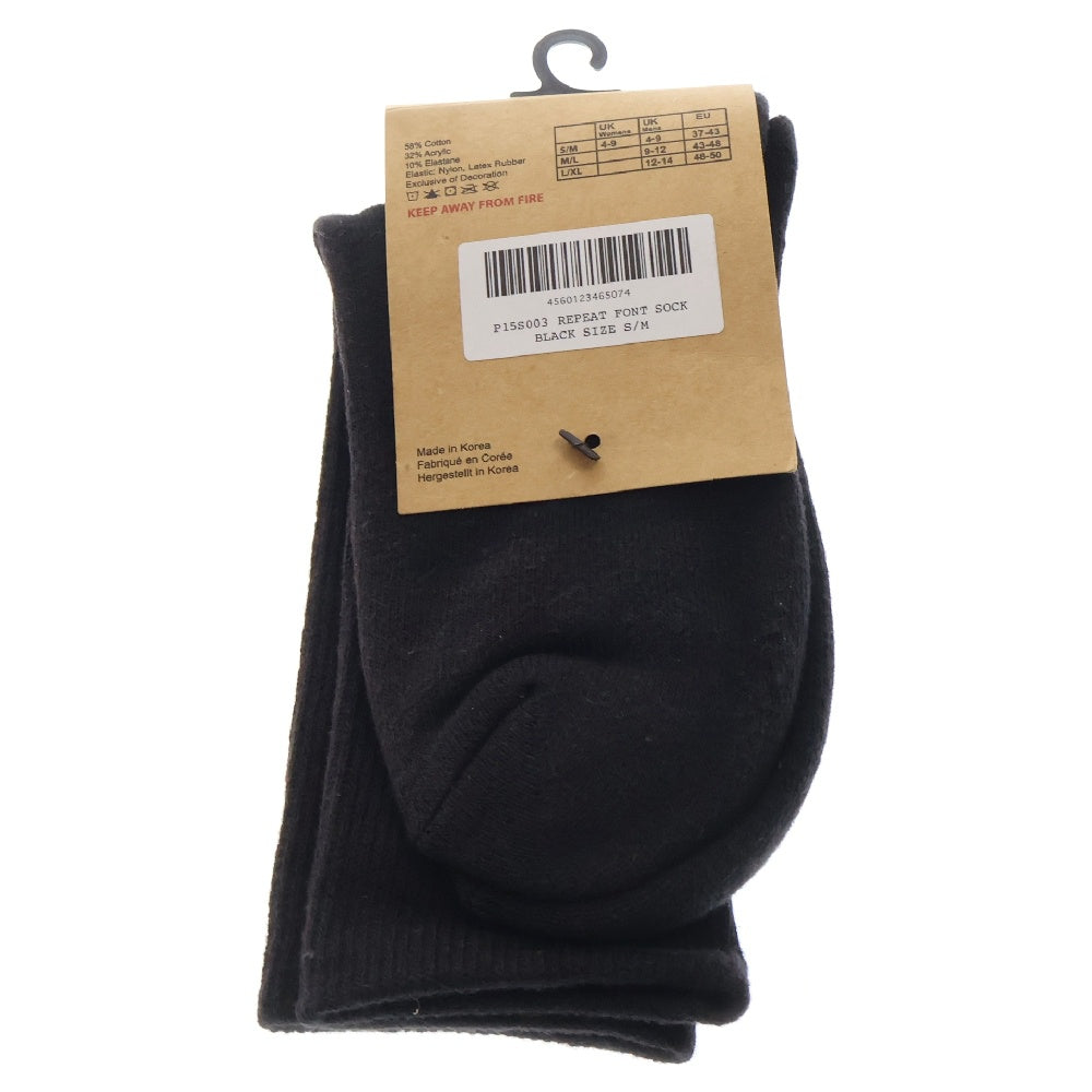 Palace Skateboards(パレススケートボーズ) REPEAT FONT SOCK リピート フォント ソックス 靴下 ブラック
