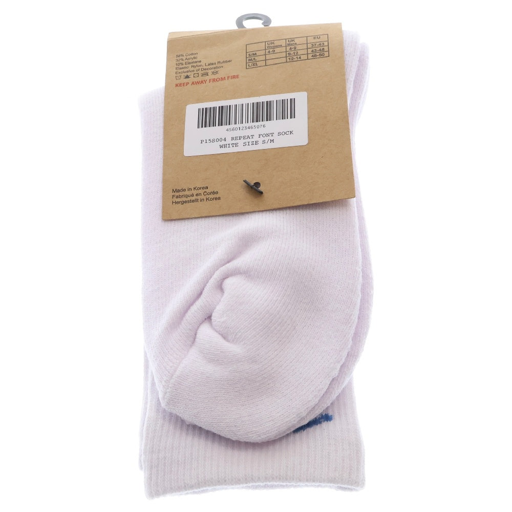 Palace Skateboards(パレススケートボーズ) REPEAT FONT SOCK リピート フォント ソックス 靴下 ホワイト