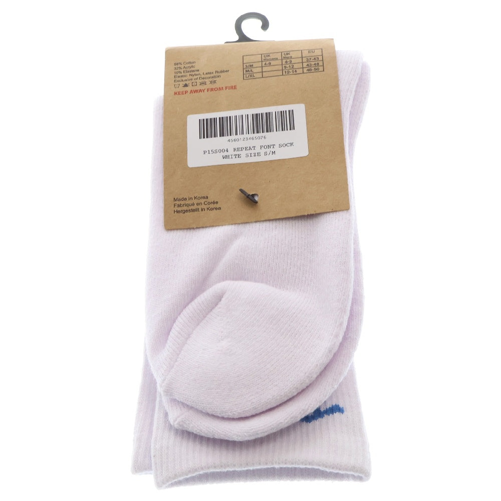 Palace Skateboards(パレススケートボーズ) REPEAT FONT SOCK リピート フォント ソックス 靴下 ホワイト